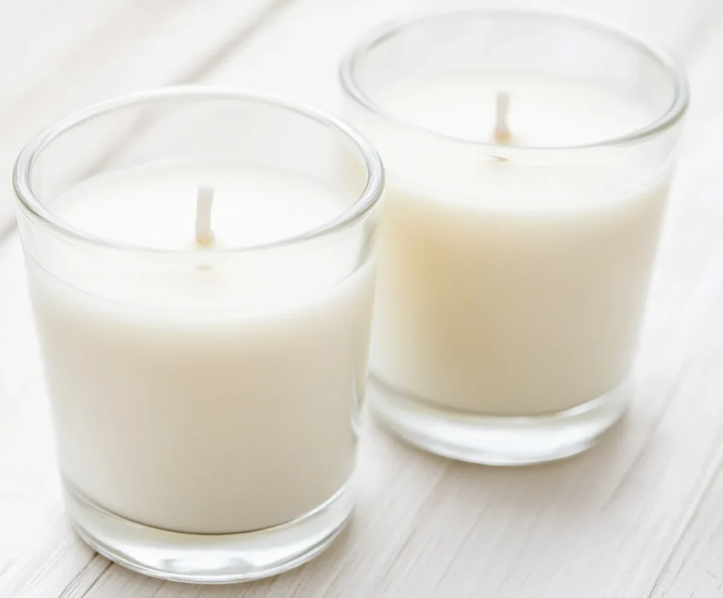 Velas de Soya terminadas despues de ver la guia de como hacer velas de soya